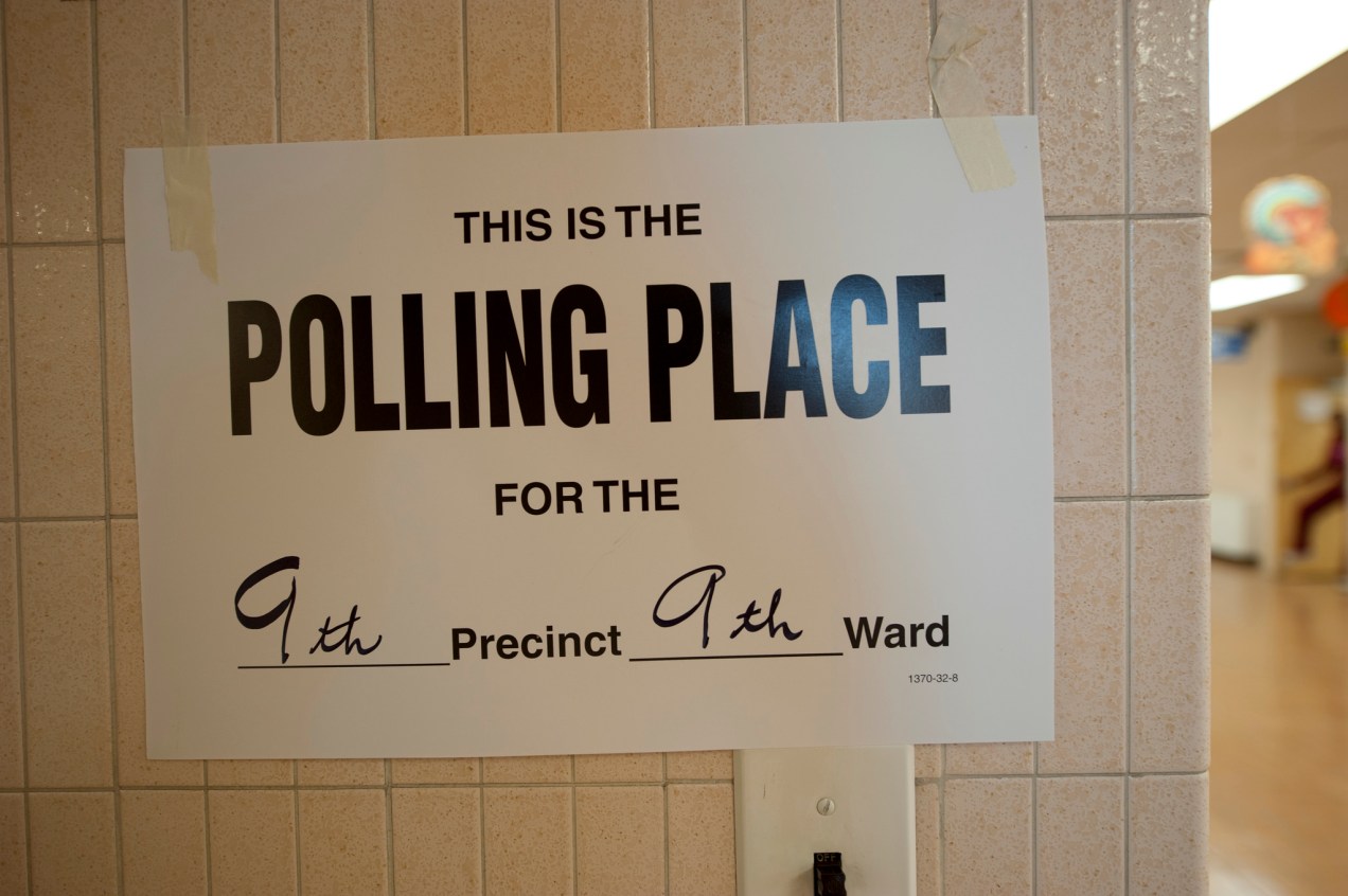 sign for polling place